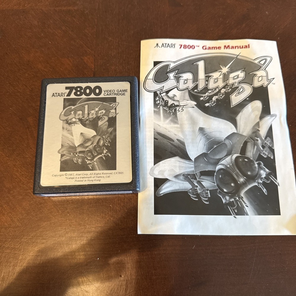 Galaga Atari 7800, 1987 Pro System Game Cartridge‎ W Manual